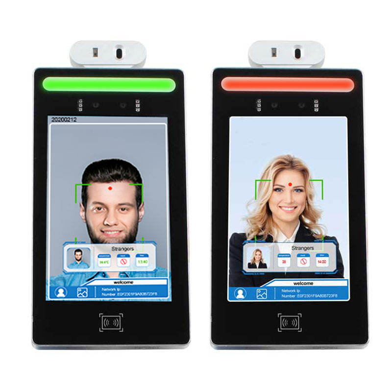 8-Zoll-LCD-Kiosk zur drahtlosen Gesichtserkennungstemperaturmessung für den Zugang zur Sicherheitstür